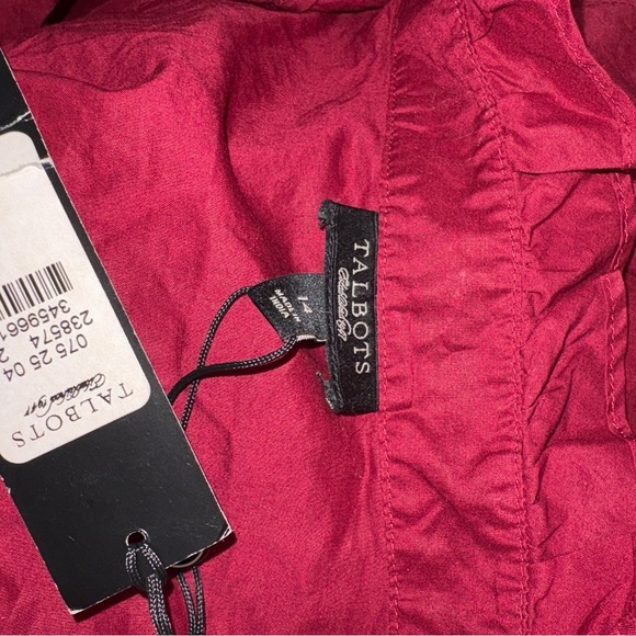 Talbots Red Ruffled Button Down Too Size 14 New - Picture 6 of 6
